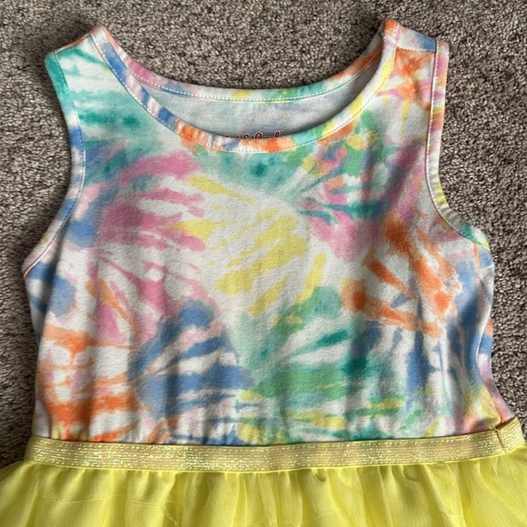 Girls Tye Dye Tulle Dress - 5T - Picture 2 of 7